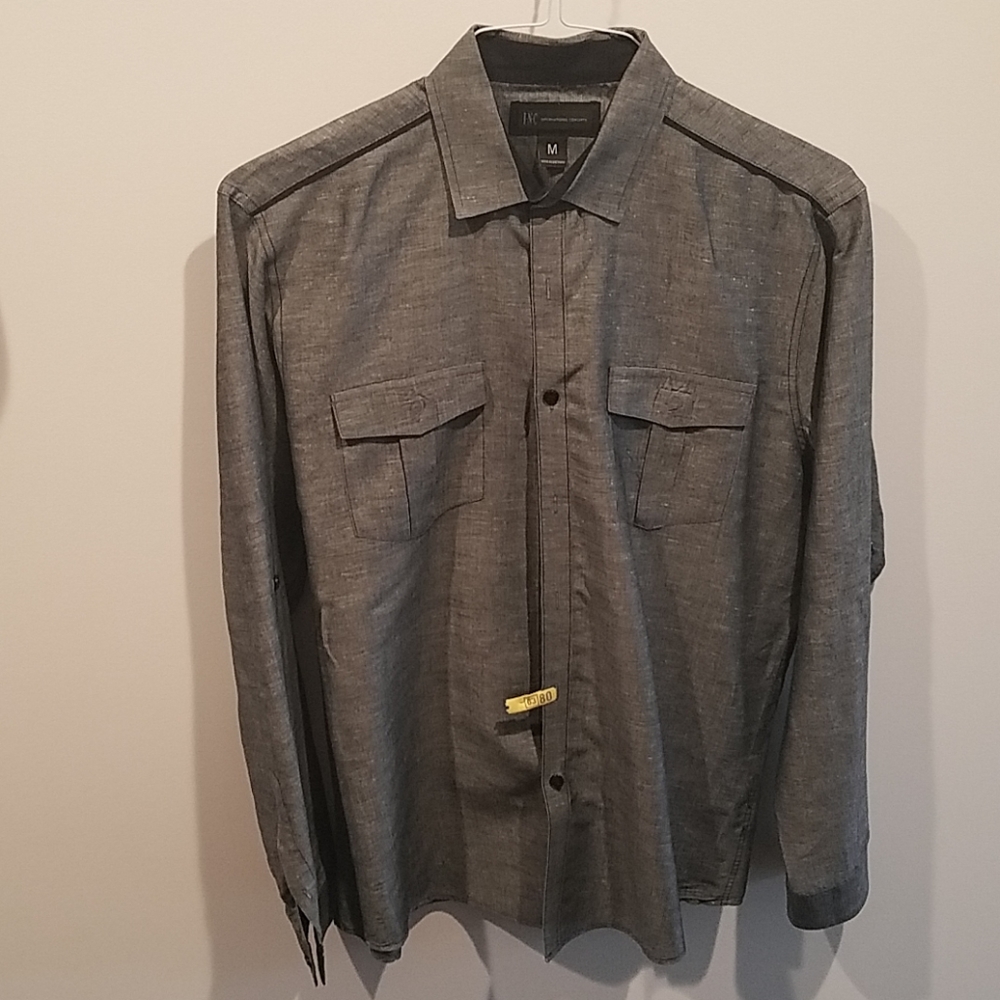 Mens INC grey shirt, size Medium
